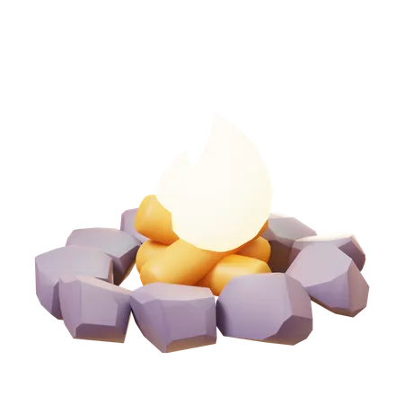 Campfire  3D Icon