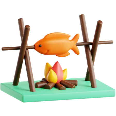 Campfire  3D Icon