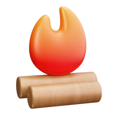 Campfire  3D Icon