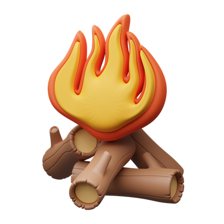 Campfire  3D Icon