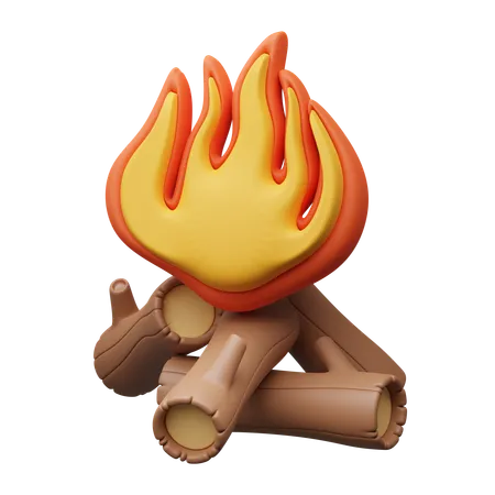 Campfire  3D Icon