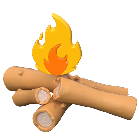 Campfire  3D Icon