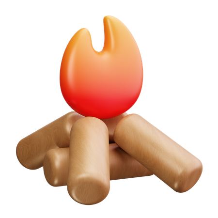 Campfire  3D Icon