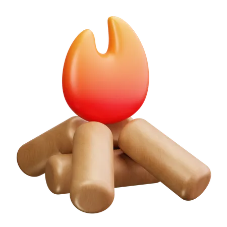 Campfire  3D Icon