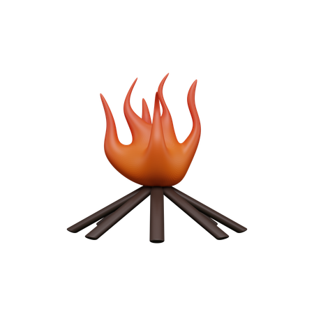 Campfire  3D Icon