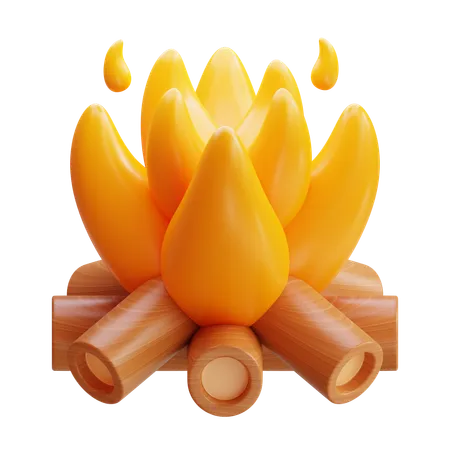 Campfire  3D Icon