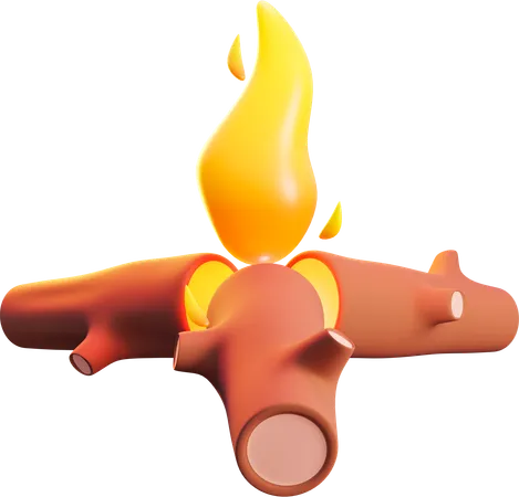 Campfire  3D Icon