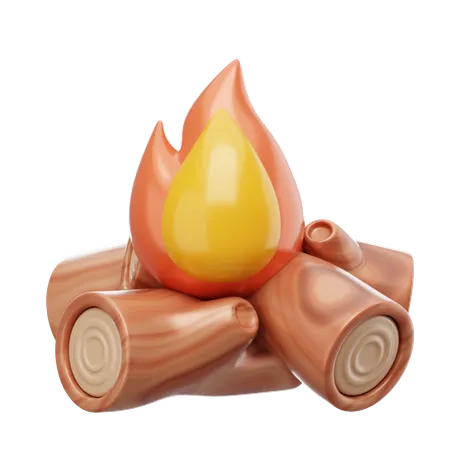 Campfire  3D Icon