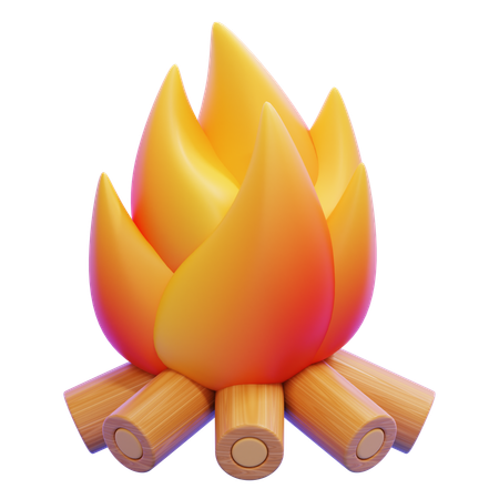 Campfire  3D Icon