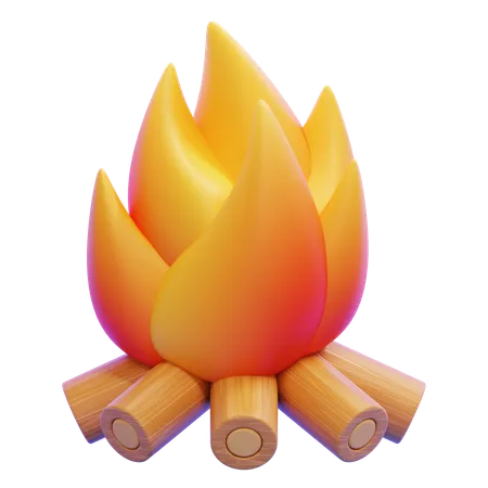 Campfire  3D Icon