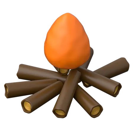 Campfire  3D Icon