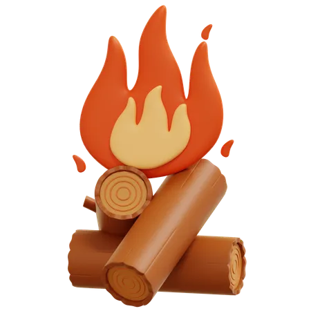 Campfire  3D Icon