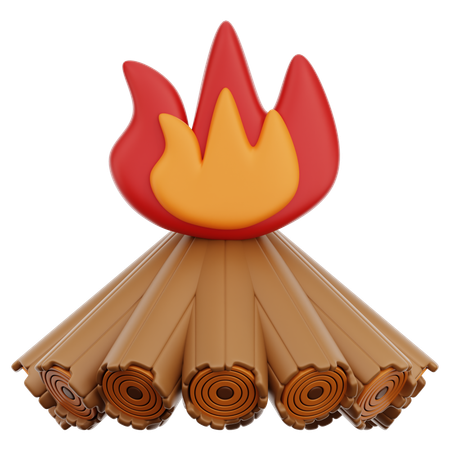 Campfire  3D Icon