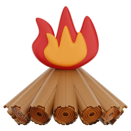 Campfire  3D Icon