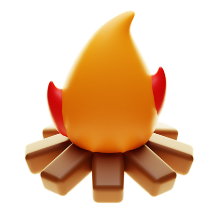 Campfire  3D Icon