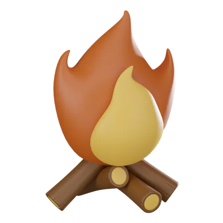 Campfire  3D Icon