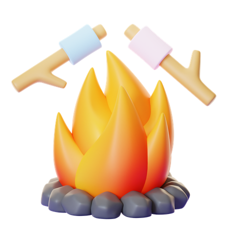 CAMPFIRE  3D Icon