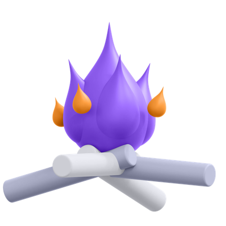 Campfire  3D Icon