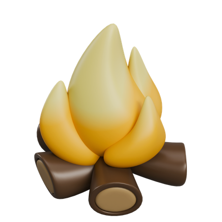 Campfire  3D Icon