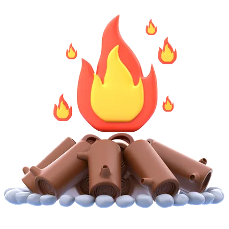 Campfire  3D Icon