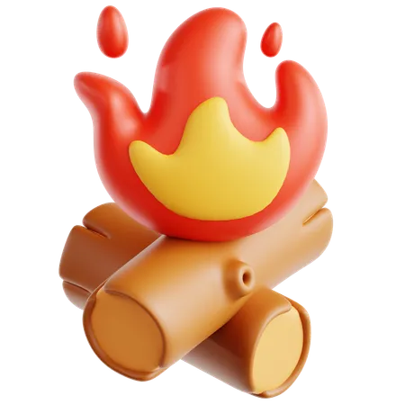 Campfire  3D Icon