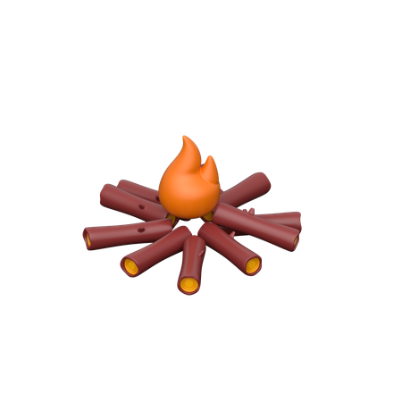 Campfire  3D Icon