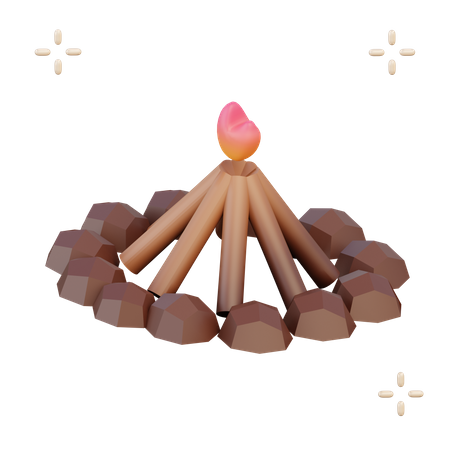 Campfire  3D Icon