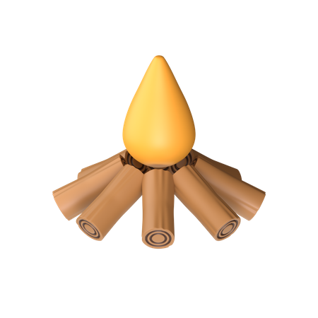 Campfire  3D Icon