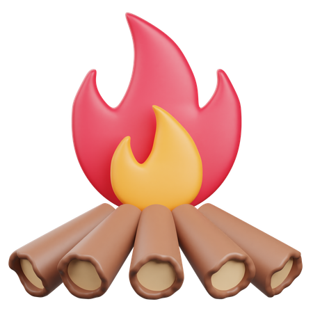 Campfire  3D Icon