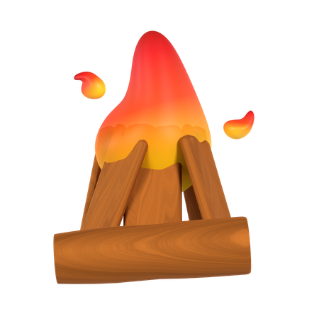 Campfire  3D Icon