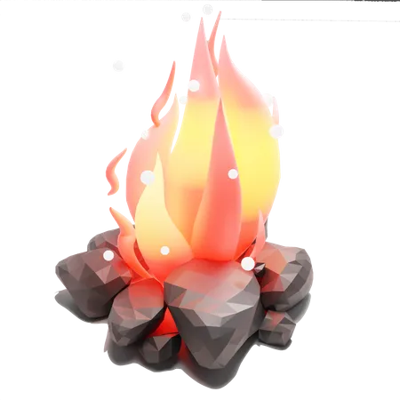 Campfire  3D Illustration