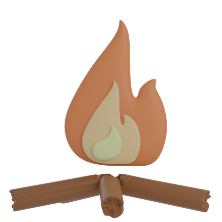 Campfire 3D Illustration