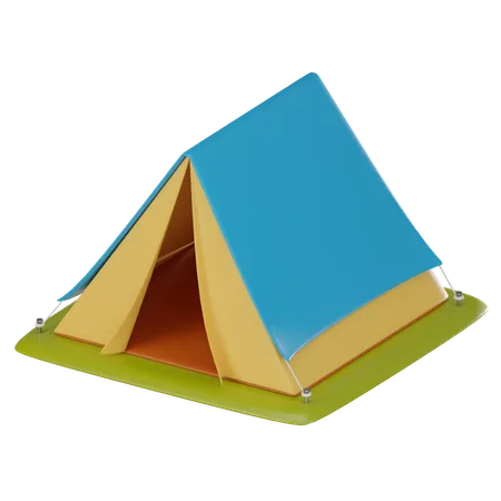 Camping Tent Perfect For Showcasing Outdoor Adventures Camping Gear And Wilderness Exploration 3 D Render Illustration 3D Icon