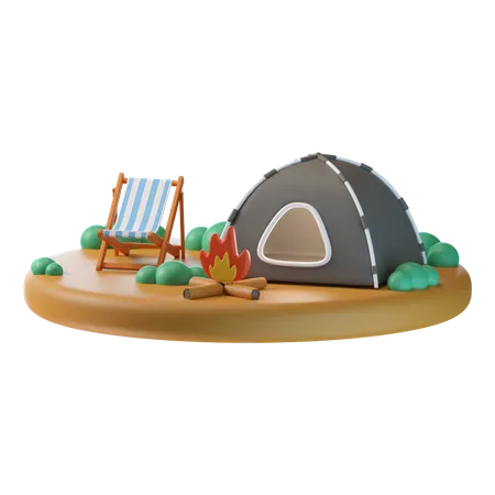 Camping  3D Icon