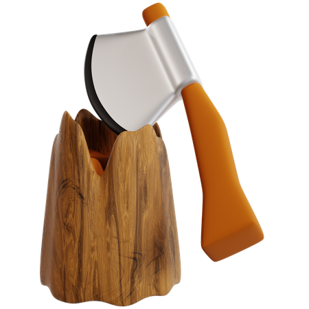 Camping Axe for Outdoor Adventures  3D Icon