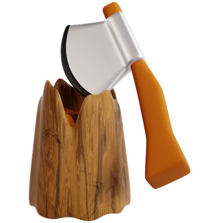 Camping Axe for Outdoor Adventures  3D Icon