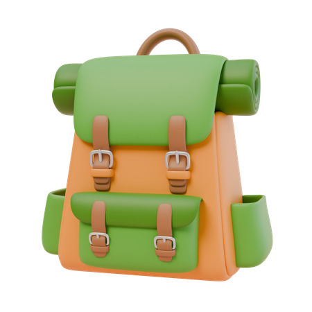 Camping backpack  3D Icon