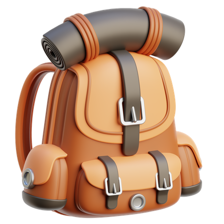 Camping Backpack  3D Icon