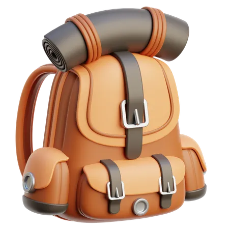 Camping Backpack  3D Icon