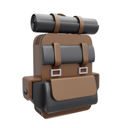 Camping backpack  3D Icon