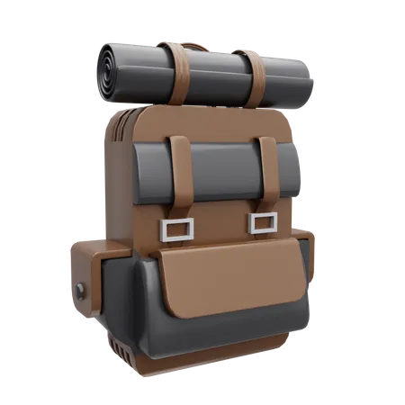 Camping backpack  3D Icon