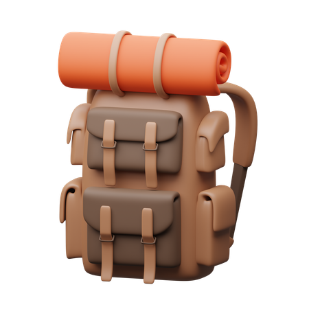 Camping backpack  3D Icon