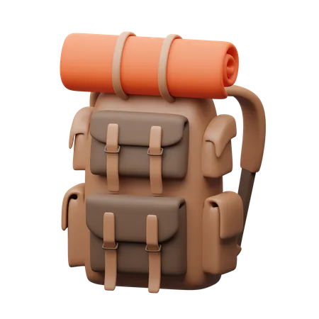 Camping backpack  3D Icon