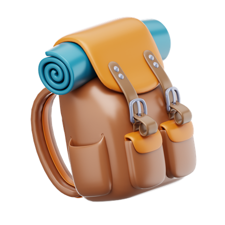 Camping Backpack  3D Icon