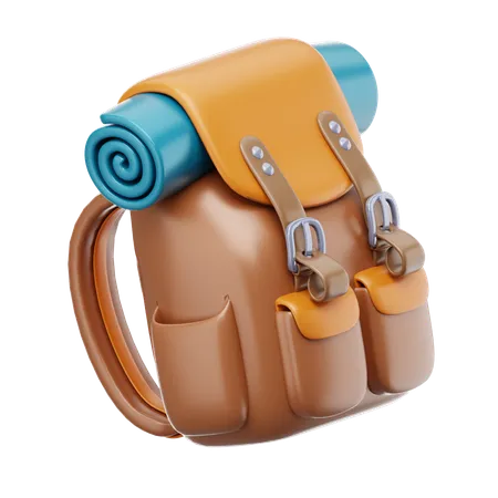 Camping Backpack  3D Icon