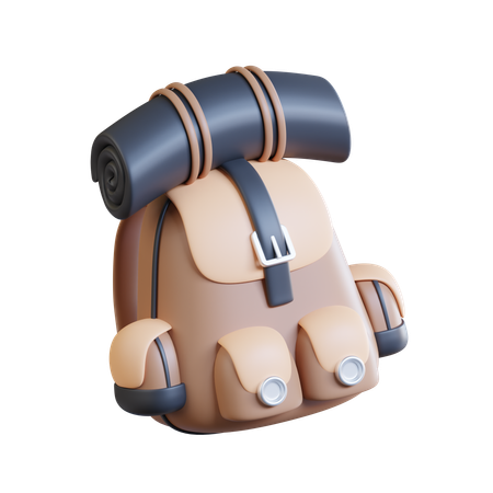 Camping Backpack  3D Icon