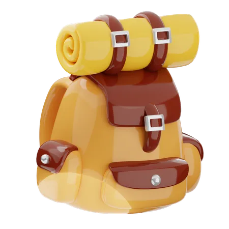 Camping Backpack  3D Icon