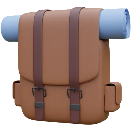 Camping Backpack  3D Icon