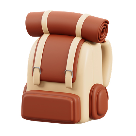 Camping Backpack  3D Icon