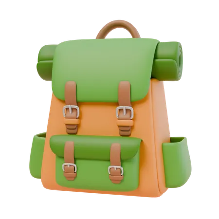 Camping backpack  3D Icon